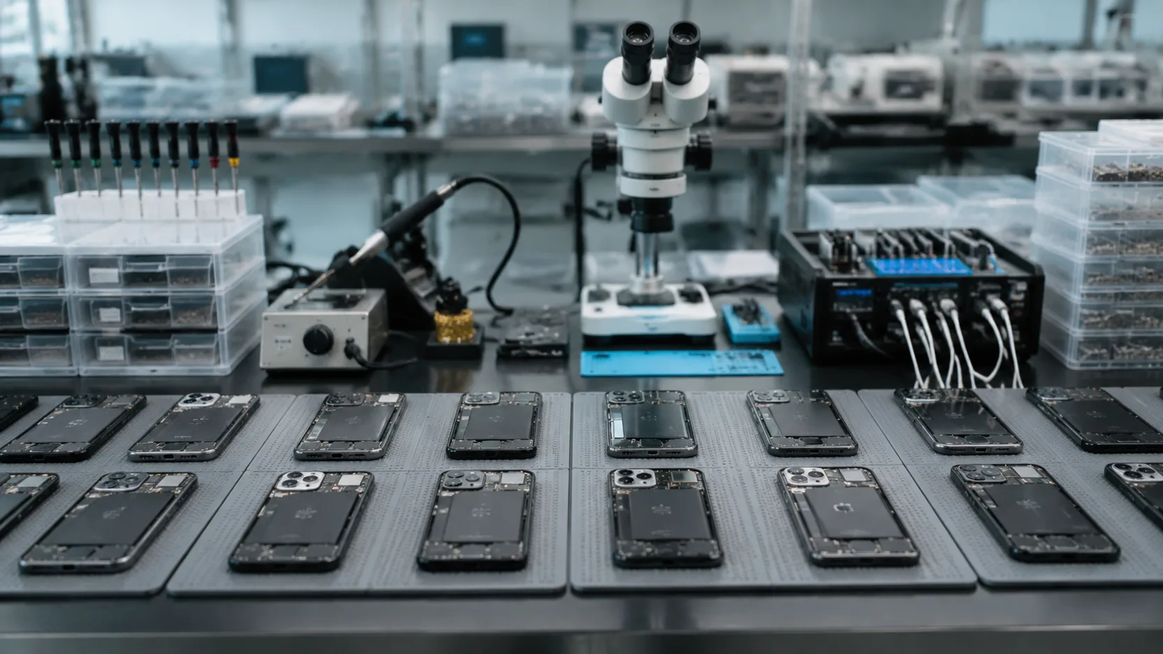 Inspection bench used for claim review and re-testing